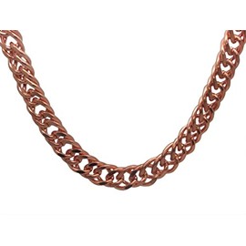 24 Inch Solid Copper Chain #CN738G - 1/2 an inch wide. - Thick and Durable