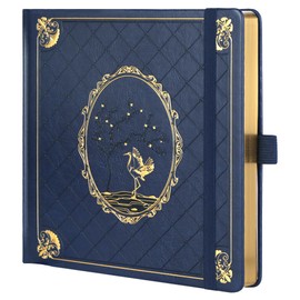 TIEFOSSI Bullet Dotted Journal Notebook, Dot Grid Notebook for Women Men, Hardcover PU Leather Journal, 160 GSM Thick Paper, 160 Numbered Pages with Gold Edge, 8 x 8 Inch