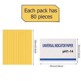 1 Pack pH Test Strips, 80 Strips pH.1-14 Universal pH Test Paper Litmus Test Paper pH Soap Making Testing Strips for Water Wine Saliva Urine Soil Testing Pet Food (Sealed Pack)