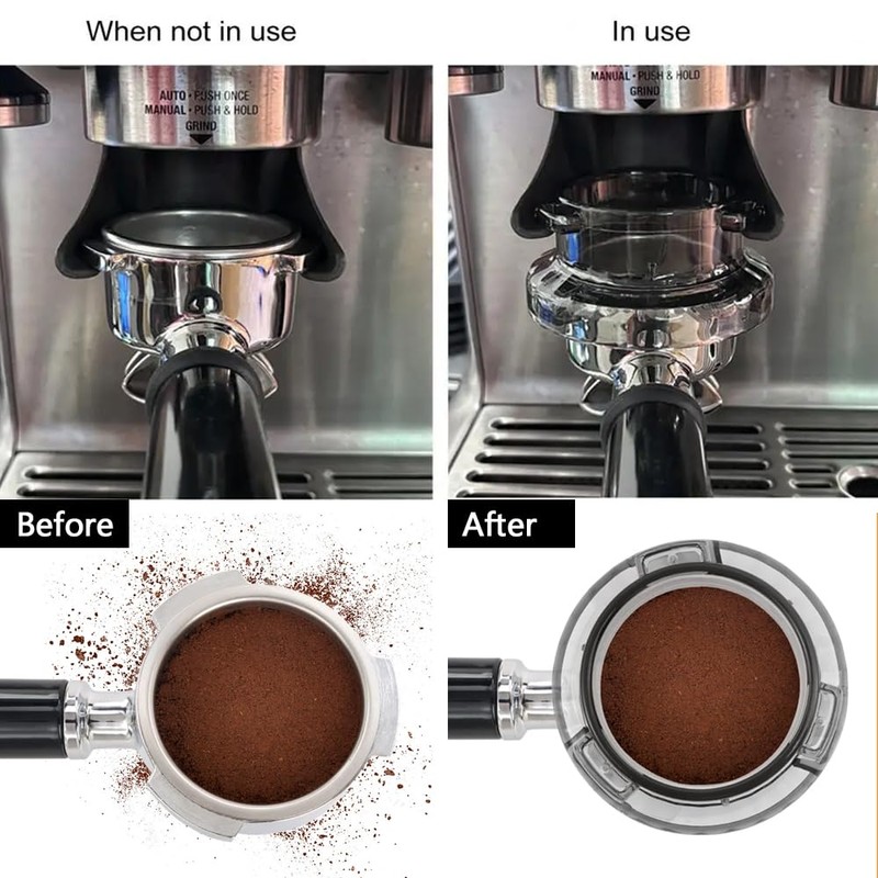 KtbeYTi 54 mm Coffee Replacement Funnel Plastic Coffee Dosing Ring