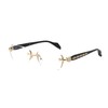 HOUSE OF WOO Rimless Sunglasses, Men's, Date Glasses, Hip Hop