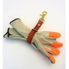 Leather Glove Holder Strap with Clip by AP Saddlery (Solid