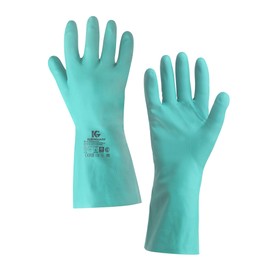 KLEENGUARD G80 Nitrile Chemical Resistant Gloves (94449), Green, 2XL (11), 13” Long, 15 Mil, 60 Pairs/ Case, 5 Packs of 12 Pairs