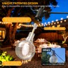 50FT Solar String Lights Outdoor Waterproof IP65 with USB-Charging ,