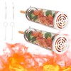 Kyrio 2 x Stackable BBQ Baskets 304 Stainless Steel Roller