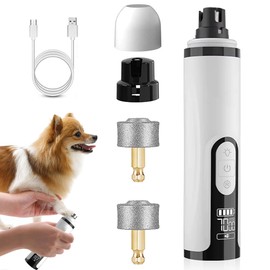 Upgrade Hesuom Silent Groom Pro Nail Grinder, 2025 Upgraded Silent Groom Pro Dog Nail Trimmer for Dogs and Cats, Quick USB Charge with Replacement Grinding Heads(1+2*Replacement Head)