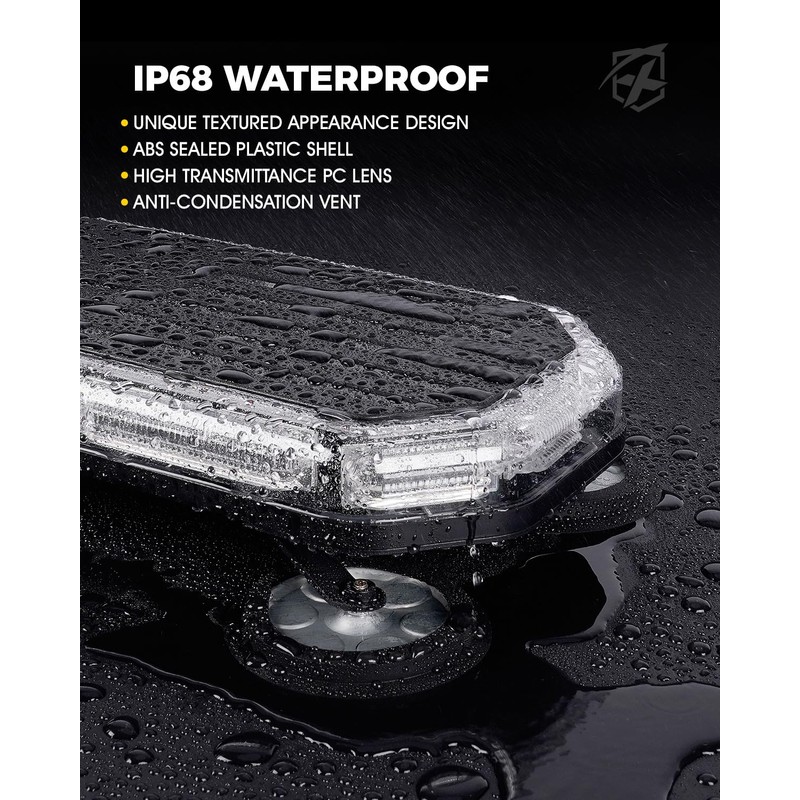 Xprite 42 LED Rooftop Strobe Beacon Lights - Magnetic Mount