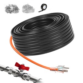 LantingMing Heat Tape for Water Pipes Roof & Gutter Snow De-Icing Heat Cable 80 feet 5 Watts Per Foot, Water Line Heat Tape Keeps Water Flowing at -40°F 5W/FT, 120V (80FT)