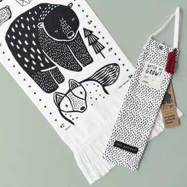 Wee Gallery Nordic Canvas Growth Chart - Wall Hanging Height Chart for Kids Made with Sustainable Organic Fabric- Stylish Child's Room Decoration- (44x13 Inches)