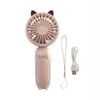 allydrew Mini Portable Handheld and Desktop Rechargeable USB Fan, Pink