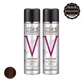 The Dermaclean 더마클라센 스타일앤 볼륨짱짱 흑채 스 프레이 자연갈색 120ml x2 Derma classen Style & Volume Mascara Natural Brown 120ml x2
