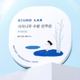 Round Lab 라운드랩 선쿠션 자작나무 수분 선크림 무기자차 15g Round Lab Sun Cushion Birch Moisturizing Sunscreen Mineral SPF 15g