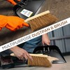Metal Dustpan and Brush Set Featuring Flat Lip for Better