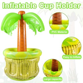 FGen Inflatable Palm Tree Cooler, 65 x 35 cm, Drink Holder, Pool, Floating Bar for Pool, Inflatable Palm Tree, Party Supplies for Pool Party and Beach
