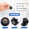 Sekonow 35PCS 6 Star Knobs 1/4-20 Knob Female Threaded Knobs