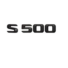 Matte Black Trunk Letters Badge Emblems for Benz S500 Emblem Sticker