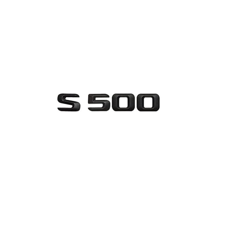 Matte Black Trunk Letters Badge Emblems for Benz S500 Emblem