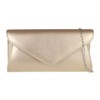 Girly Handbags Ladies Plain Envelope Clutch Bag, Rose Gold
