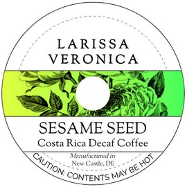 Sesame Seed Costa Rica Decaf Coffee (Single Serve K-Cup Pods) (Gourmet, Naturally Flavored, Whole Coffee Beans) (12 pods, ZIN: 574560)