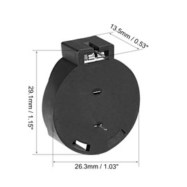 uxcell 5 Pcs CR2450 CR2430 Horizontal Coin Button Battery Holder Black Color Container Case