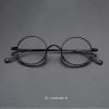 Coyee Titanium Round Eyeglass Frame Retro Glasses Ultralight Spectacles Black