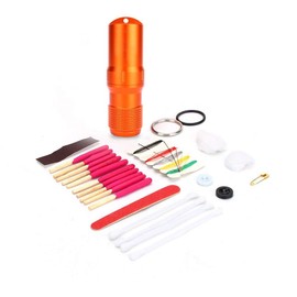 Yosoo Waterproof Case Container Capsule Seal Bottle Holder for Outdoor Hiking Emergency Gear Survival EDC Tool Box Travel, orange