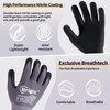 Brigic Safety Work Gloves Micro Foam Nitrile Coated, High-density Nylon