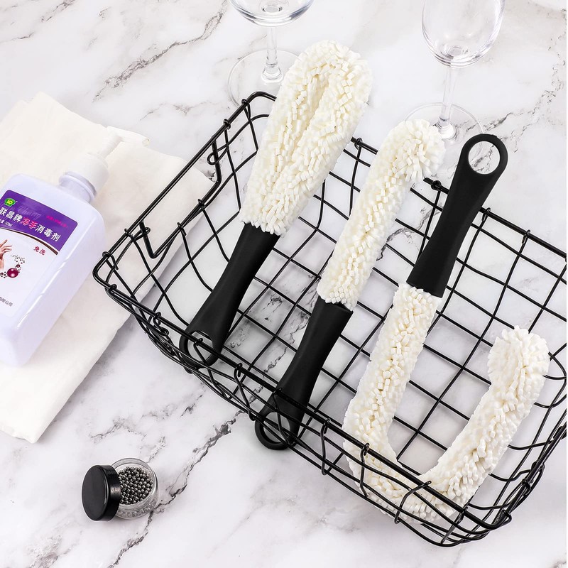 3 Pieces Decanter Cleaning Brush Flexible Bottle Scourer and 400