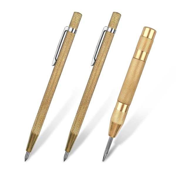 CBRIGHT Tungsten Carbide Tip Scriber Tool Metal 2Pack, Alloy Etching