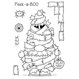 Woodware Clear Singles Mummy Gnome 4 in x 6 in Stamp Set, Photopolymer, 4 x 6 inch