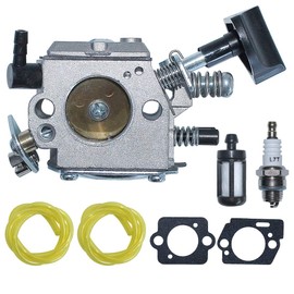 AUMEL 4203 120 0601 Carburettor Fuel Filter Line Gasket with Spark Plug Set For Stihl SR320 SR340 SR380 SR400 SR420 BR320 BR340 BR380 BR400 BR420 Backpack Blower Parts