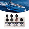 Rocker Switch Panel 8 Gang 12‑24V 5 Pin Blue Light