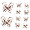 WOONEKY Butterflies Nail Charms 10pcs Rhinestone Inlaid Nail Decorations for