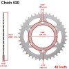 Caltric Red O-Ring Drive Chain & Sprocket Kit for Ducati
