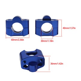 1 1/8" 28MM Motorcycle CNC HandleBar Bar,Dirt Bike Risers Mount Clamp For Universal ATV Motocross Enduro-Silver