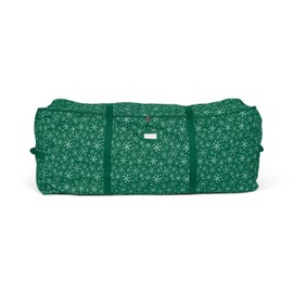 Covermates Keepsakes Christmas Tree Cinch Bag – Durable Polyester Tree Storage with Reinforced Handles & Built-in Cinch Straps – Trees, Lights & Holiday Décor, Green Snowflake