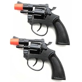 Toy Cap Gun: Set Of 2 Police Style 38 Super Cap 8-Shot Revolvers