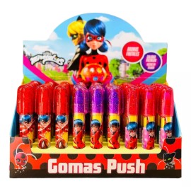 Sac Designs 6 Gomas Push Forma De Lady Bug Diferentes Diseños Con Aroma