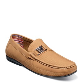 Stacy Adams Men's Corvell Slip On Driver Loafer Driving Style, TAN, 13