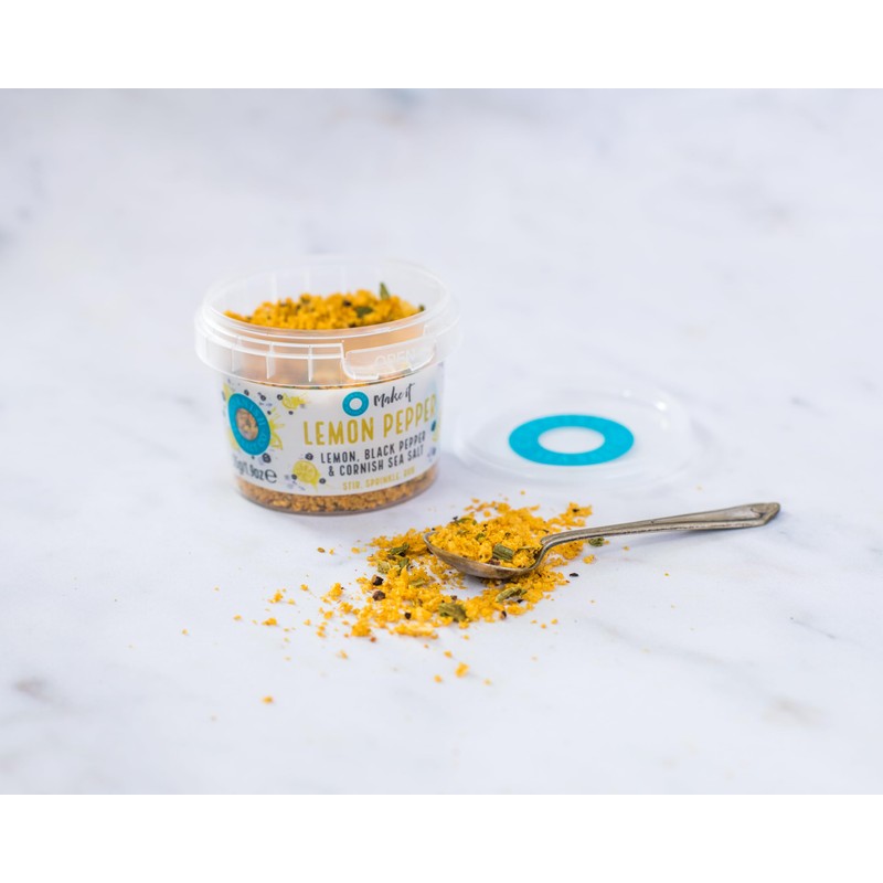 Cornish Sea Salt Tub (8 Pack, Lemon Pepper Seasoning 55g)