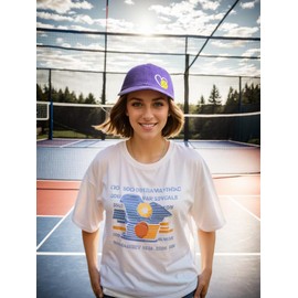 MINYJHZ Pickleball Hat, Funny Pickleball Gifts, Adjustable Embroidered Heart Pickleball Baseball Cap for Women Men Purple