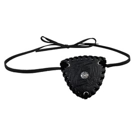 HiiFeuer Medieval Embossed Pirate Eye Patch, Viking Faux Leather Odin Ravens Eye Mask, Renaissance Eye Cover Cosplay accessories (Black A)