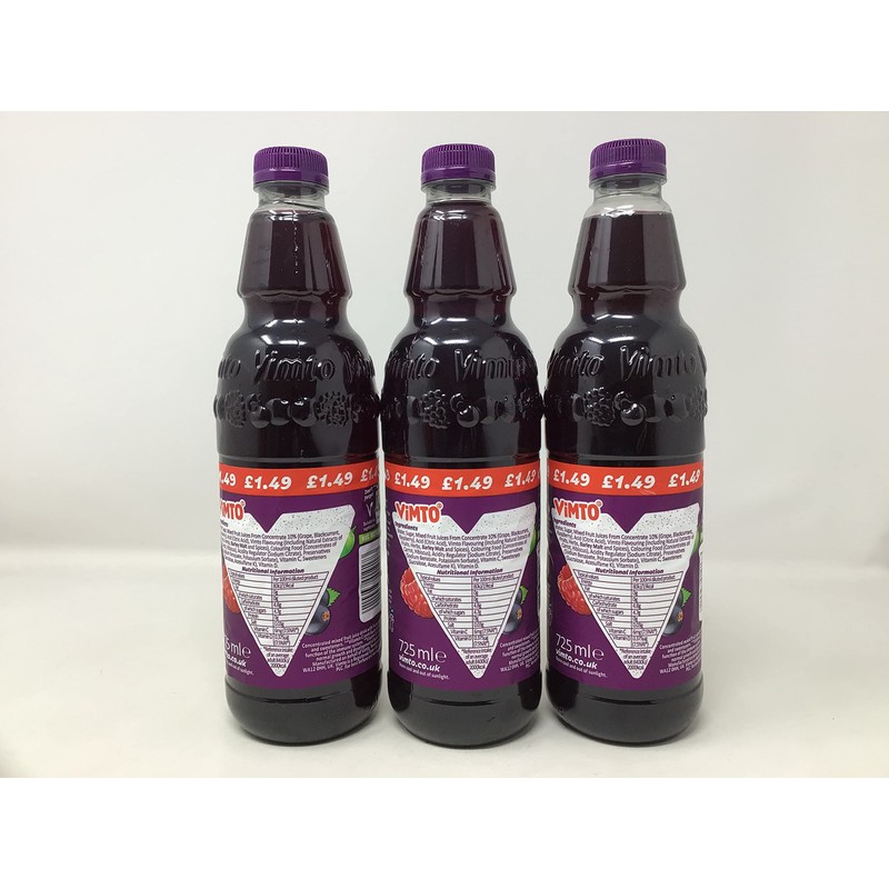 Vimto Squash 725 ml,Mixed Fruit, (Pack of 3)
