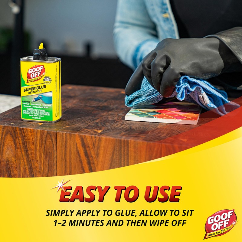 Goof Off Super Glue Remover - 4 oz. can, Yellow