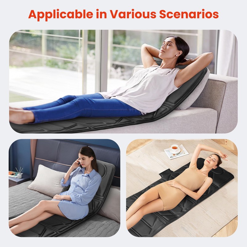 CooCoCo Massage Mat with Heat, Massage Pad with 10 Vibration
