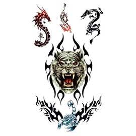 (Fantasy) THE FANTASY Tiger Tiger Tiger Tattoo Sticker (Regular) (hm174)