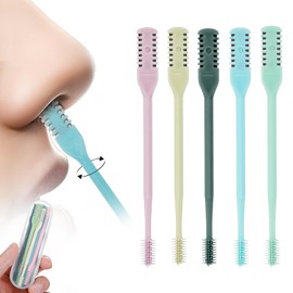 5 PCS Nose Hair Cutter Nasal Cutter Nose Hair Razor Double-Sided Noses Hairs Knife 360° Nostril Remover Tool 2-in-1 Nasal Cutters Portable Manual 360° Rotating Trimmer for Women Men (Multicolor)