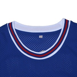 OTHERCRAZY Mens Basketball Jersey Space Movie Jersey S-XXL White/Black/Blue (Blue, Large)