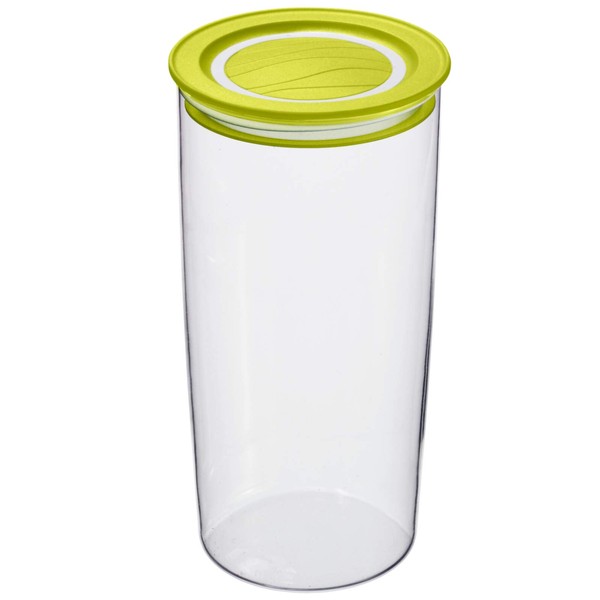 Rotho, Cristallo, Bulk can 1.2 l, Plastic (PP) BPA transparent/green,