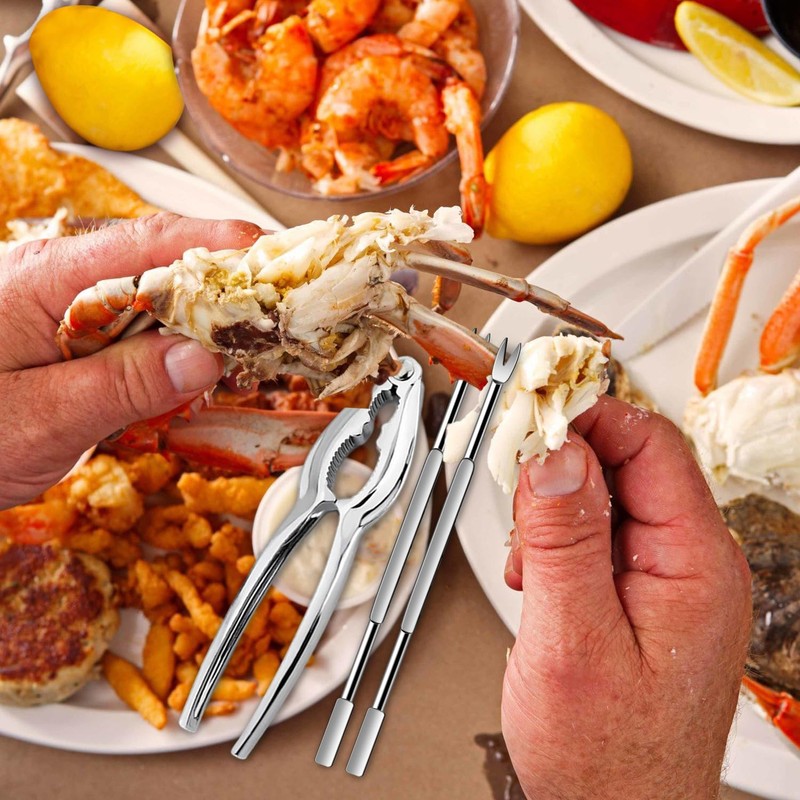 16 Pcs Lobster Crackers and Picks Set, Crab Leg Cracker